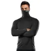 Men's T-Shirts Men Mask Shirts Long Sleeve Fitness Clothing Quick Dry Male Jogging Training Cycling Running Bodybuilding Outd2383