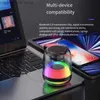 Cep Telefonu Hoparlörler 2 PCS Taşınabilir Bluetooth Hoparlörler RGB LIGHT HD SES MINI LP39 Masaüstü Kablosuz Hoparlör Ev Partisi Açık Bisiklet T231026