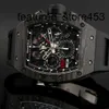 Uurwerk horloge Wijzerplaat Horloge Mechanisch uurwerk Keramiek Rubberen band Rm Rm010 met Ts Quare Gold Machinery Famous