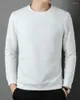 Heren Hoodies Koreaanse Heren Elasticiteit T-shirt Mode Lange Mouw Sweatshirts Casual Mannen Ronde Hals Getextureerde Top Herfst En Winter Trui