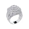 Bling smycken tillbehör Pure 925 Sterling Silver Hip Hop Engagement Moissanite Platinum Ring för män med pris