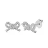 Stud S925 Pure Silver Ear Studs for Women's Light Luxury Fashion Bow smycken Sen Series YQ231026