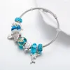 Charm-Armbänder frei Edelstahl verstellbar süße Delphin Strand Ozean Serie Perlen Armband Armreifen für Frauen Vintage-Schmuck