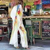 Sukienki swobodne szyfonowe bikini długie zatuszowanie kobiety Kaftan plażowe odzież kąpielowa okładka kąpiel