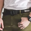 Bälten Maden Mens Vintage Canvas Web Tactical Belt med dubbel D-ring Black Khaki Green YQ231026