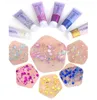 Paleta de sombras em gel com lantejoulas, glitter, diamante, maquiagem para os olhos, cabelo, corpo, rosto, glitter, gel, arte, flash, lantejoulas soltas, creme