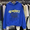 新しい23SSパーカースパイダーパーカーピンクグラフィックデザイナーパフプリントスウェットパンツセット厚いテリークロスアスリーズスタンピングフォーム印刷特大レディースメンズフーディー