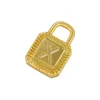 Pendentif Colliers Square Capital A-Z Lock Charm Cadenas Alphabet Initiales Lettre pour la fabrication de bijoux