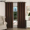 Curtain Solid Color Window Blackout Curtains for Living Room Bedroom Modern Treatment Drapes Finished Cortina Custom Size 231025