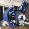 Julekorationer 130st universum yttre rymd astronaut raketgalax tema latex folie ballonger garland arch kit pojke födelsedagsfest dekorer globos 231026