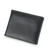 Wallets Genuine Leather Small Wallet For Men Casual Card Holder Slim Bifold Simple Design Male Purse Luxury Money Bag