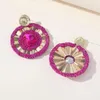 Dangle Earrings Earring For Women With Colorful Rhinestone And Sunflower