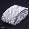 Bracelet élastique en strass blanc à 10 rangées, extensible, bijoux de fête de mariage et de mariée, ZAU10 52678