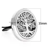 Pendant Necklaces Flower Of Life 35mm 316L Stainless Steel Car Air Freshener Essential Oil Diffuser Locket Vent Clip Free