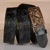 Belts High Quality Mens Dragon Design Alloy Buckle Leather Belt Emboss Split Cow Men Jeans Casual Pants Accessories Must YQ231026
