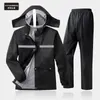 Rain Wear Capa de chuva Conjunto de calças de chuva divididas à prova d'água para homens e mulheres, longo corpo inteiro, à prova de chuva, motocicleta elétrica, jaqueta de equitação 231025