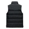 B2088 letter plaid designer mens vest zipper puffer vest bodywarmer down cotton mens gilet sleeveless winter jacket coat