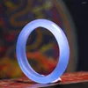 Bangle Blue Jade Women Fine Biżuter