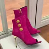 2024 Designer Nouveaux Chaussures Sexy Brillant Métal Cuir Luxe Talons Hauts Laque Cuir Fine Talons Hauts Poisson Bouche Maille Robe Rouge Chaussures