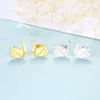 New Trend Blessings Paper Crane s925 Silver Stud Earrings Fashion Women Brushed Japanese Earrings for Women Wedding Party Valentine's Day Christmas Gift SPC