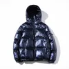 Parkas pour hommes brillant noir hommes manteaux et vestes femmes Harajuku Parkas coton rembourré à capuche brillant Jaqueta Masculina unisexe vêtements d'hiver J231026