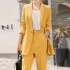 Frauen Zweiteilige Hosen Beruf Frauen Anzüge Single Button Weibliche Hose Lose Blazer Jacke Gerade Bleistift Casual 2 Stück Set