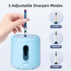 Pencil Sharpeners Tenwin Kawaii Electric Sharpener Cute Stationery 68mm Color Pen Automatic Sharpen School Office Supply Free Ship 231025