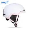 Skidhjälmar Copozz Winter Ski Snowboard Helmet Halfcovered Antiimpact Safety Hjälm Cycling Snowmobile Skiing Protective for Adult and Kid 231025