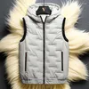 Men's Vests Arrival Oversize Hooded Down Padded Vest Plus Size Thickened Winter Warm Sleeveless Jacket