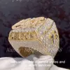 Foxi smycken hiphop bling smycken vvs moissanite ring isad ut mästerskapsring basket män ring