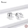 Stud Bamoer Halloween Söta lilla spökörhängen 925 Sterling Silver Devil Ear Studs för kvinnor Roliga cosplaysmycken YQ231026