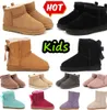 Crianças Botas Kid Tasman Chinelos Criança Austrália Bota De Neve Crianças Sapatos Inverno Clássico Ultra Mini Bebê Meninos Meninas Tornozelo Botas Criança Pele Camurça JFJ