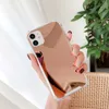 Acrylic Mirror Phone Cases Makeup Airbag Back Cover Anti -Fall Protector for iPhone 15 15pro 15plus 15 pro max 14 13 12 11 7 8