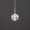 Transparent Crystal LED Matsal Bar Pendant Ljus Moderna modlampor för hemmet vardagsrum Enkel kreativ