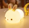 Veilleuses colorées en Silicone, lumière LED, rechargeables par USB, lampes de chambre à coucher pour enfants, cadeau pour bébés et enfants