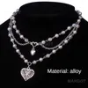 Chains Heart Shaped Frame Pendant A Charming Temperament Korean Version Minimalist Necklaces Necklace Not Easily Fading