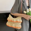 Axelväskor handväskor rufsar platt kroppsväska kvinnors fritid och väska kvinnors soul väska sommarstrand handväskor