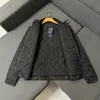 Giacca da uomo di marca di fascia alta autunno e inverno nuova giacca di alta qualità con risvolto nero con cerniera giacca di lusso di alta marca