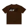 T-shirt da uomo High Street con maniche corte colletto tondo lettere divise T-shirt da uomo stampata consegna di abbigliamento abbigliamento Tees Dhsjy