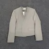 Toteme suit jacket casual loose fitting V-neck buttonless suit jacket