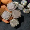 Модные ювелирные кольца Deluxe, серебро 925 пробы, 14k18k, мужские и женские кольца в стиле хип-хоп, обручальное кольцо с бриллиантом из муассанита