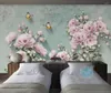 Tapeten CJSIR Benutzerdefinierte Tapete Europäischen Retro 3D Rose Schmetterling TV Hintergrund Wand Wohnzimmer Schlafzimmer Wandbild