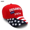 قبعات الكرة Koep Desantis 2024 Florida Cap USA Flag Baseball Caps President Hat 3D Embroidery Drop 231025