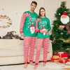 Family Matching Outfits Christmas Pajamas Adult and Kids Pyjamas Santa TopsStripe Pants Xmas Sleepwear Baby Boy Girls Romper 231026