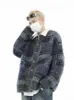 Мужские свитера, осенний корейский модный полосатый кардиган, свитер для мужчин, винтажный повседневный трикотаж на пуговицах, уличная мешковатая куртка Y2K