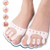 Peças de calçados Acessórios Hallux Valgus Separador de cinco dedos do pé Ortopédico Aliviar Sobreposição de silicone macio Reduzir a fadiga do antepé Inserção do corretor de pés 231025