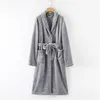 Mulheres sleepwear outono solto robe inverno elástico veludo pijama de lã e mulheres nightdress casa cintura casual camisola quente