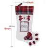 Dog Paw Christmas Stocking Socks Christmas Tree Ornament Strumpor med fotorhållare Hem Julfestdekorationer levererar BH4042