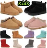 Bottes enfants Kid Tasman pantoufles Australie enfants botte de neige hiver enfant en bas âge classique Ultra Mini garçons chaussons enfant fourrure enfant pour filles bébé avec des arcs mhf