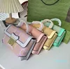 Top quality Padlock bag women one shoulder crossbody designer handbag Light pink leather piping chain envelope bag clutch bag shoulder bags tote